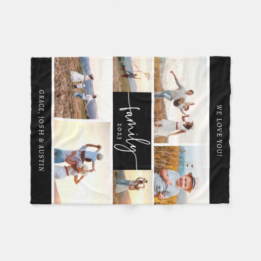 Moderne Familie Fleecedecke (Vorderseite (Horizontal))