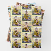 Moderne Familie Foto Collage Muster Weihnachten Geschenkpapier Set (Beispiel)