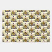 Moderne Familie Foto Collage Muster Weihnachten Geschenkpapier Set (Vorderseite)