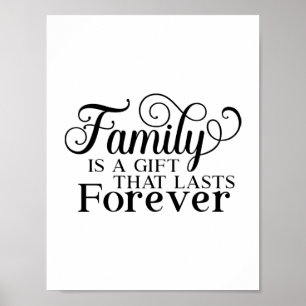 Moderne Familie ist eine Geschenkartikeltypografie Poster