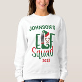 Moderne Familie Matching Elf Squad Weihnachten Sweatshirt (Vorderseite)