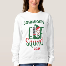 Moderne Familie Matching Elf Squad Weihnachten Sweatshirt
