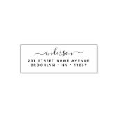 Moderne Familie Name Script Black Stilvolle Typogr Permastempel (Design)