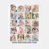 Moderne Familie Personalisiert Niedlich 20 Fotos C Fleecedecke (Vorderseite)