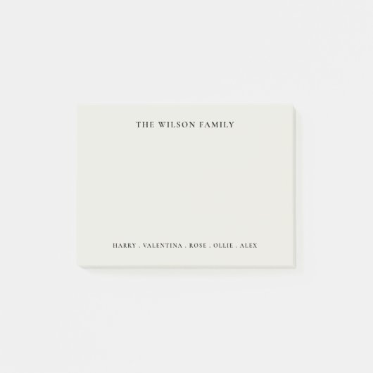 Moderne Familie Post-it Klebezettel (Vorderseite)