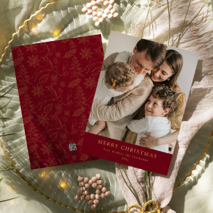 Moderne Familien-Feiertagskarte Feiertagskarte