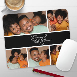 Moderne Familien-Foto-Collage Mousepad