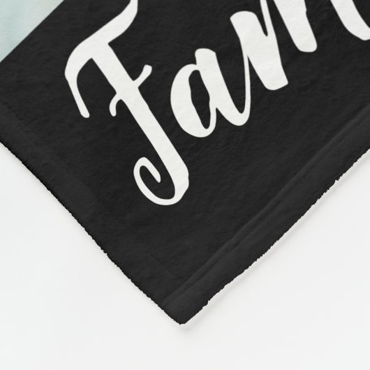 Moderne Familien-Foto-Schablone Ihre Wörter Fleecedecke (Ecke)