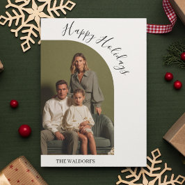 Moderne Familien-Foto-Weihnachtskarte  Feiertagskarte