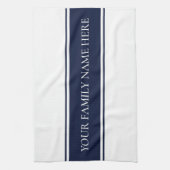 Moderne Familien-Marine-Weiß-Küche Geschirrtuch (Vertikal)