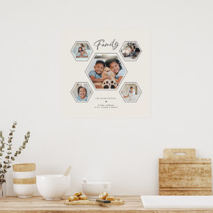 Moderne Familien-Multi-Foto-Collagen-Galerie Poster