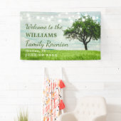 Moderne Familienbaum String Lights Picnic Wiederse Banner (Insitu)