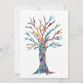 Moderne Familienbaum-Wiedersehen Einladung (Rückseite)