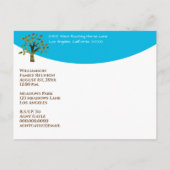 Moderne Familienbaum-Wiedersehen Einladungspostkarte (Rückseite)