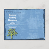 Moderne Familienbaum-Wiedersehen Postkarte (Rückseite)