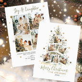 Moderne Familienfoto Collage Frohe Weihnachten