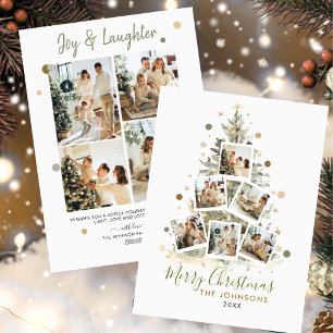 Moderne Familienfoto Collage Frohe Weihnachten