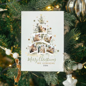 Moderne Familienfoto Collage Frohe Weihnachten