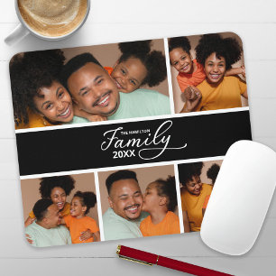 Moderne Familienfoto-Collage Mousepad