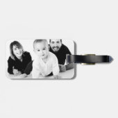 Moderne Familienfoto-Erinnerung Gepäckanhänger (Rückseite horizontal)