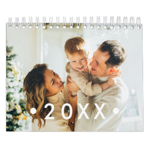 Moderne Familienfoto-Feiertagsgeschenk Kalender