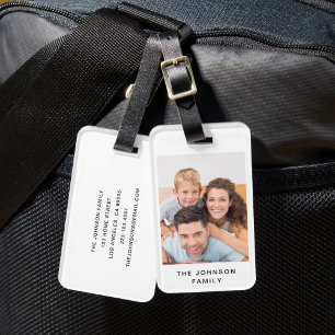 Moderne Familienfoto Gepäckanhänger