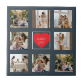 Moderne Familienfoto Personalisiert Fliese (Vorderseite)