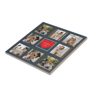 Moderne Familienfoto Personalisiert Fliese