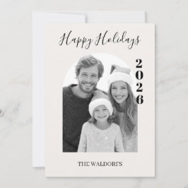 Moderne Familienfoto-Weihnachtskarte | Frohe Feier Feiertagskarte