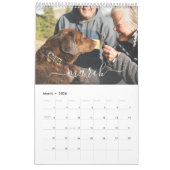 Moderne Familienfotografie Collage Gold Glitzer Cu Kalender (Mär 2026)