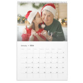 Moderne Familienfotografie Collage Lila Glitzer ku Kalender (Jan 2026)