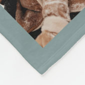 Moderne Familienfotografie Collage Mit Monogramm S Fleecedecke (Ecke)