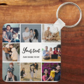 Moderne Familienkollektion, einfach personalisiert Schlüsselanhänger (Rückseite)