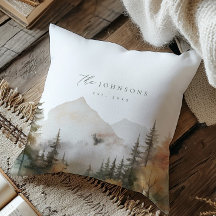 Moderne Familienname Pillow Rustic Kabine Dekorati