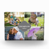 Moderne Familienname und Fotos Graues Wappen (Vorderseite)