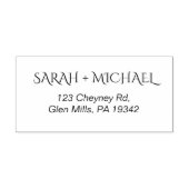 Moderne Familiennamen mit Plus Rücksendeadresse Permastempel (Design)