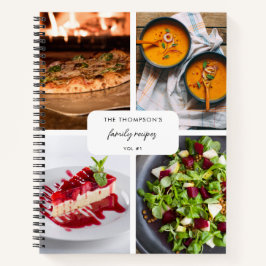 Moderne Familienrezepte 4 Foto Collage Rezept Notizblock