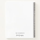 Moderne Familienrezepte 4 Foto Collage Rezept Notizblock (Rückseite)