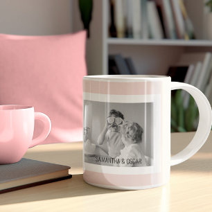 Moderne Familiens Fotografie Pastell Rosa Einfache Kaffeetasse