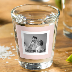 Moderne Familiens Fotografie Pastell Rosa Einfache Schnapsglas