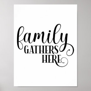 Moderne Familiensammlungen zitieren Typografie Poster