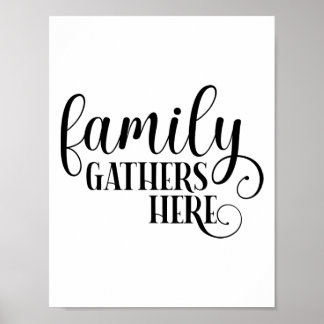Moderne Familiensammlungen zitieren Typografie Poster