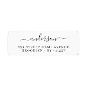 Moderne Familienskriptbezeichnung Einfache schwarz (Vorne)