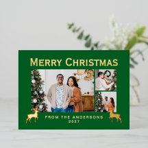 Moderne Family 3 Foto-Collage Elegantes Weihnachte