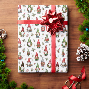 Moderne fantastische Gnome für das Geschenkpapier