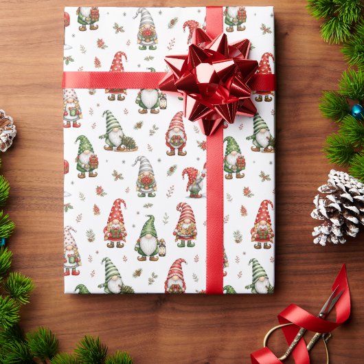 Moderne fantastische Gnome für das Geschenkpapier 