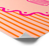 Moderne fantastische handgezeichnete Blumenvase Poster (Ecke)