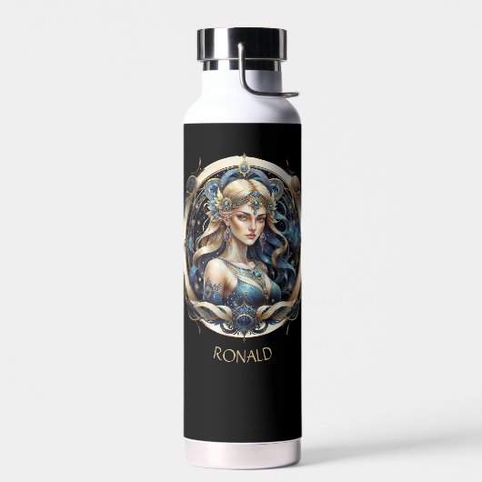 Moderne Fantasy Jungfrau Star Signatur-Skript Virg Trinkflasche (Links)
