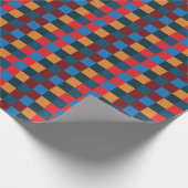 Moderne Farb-Schachbrettmuster Geschenkpapier (Ecke)