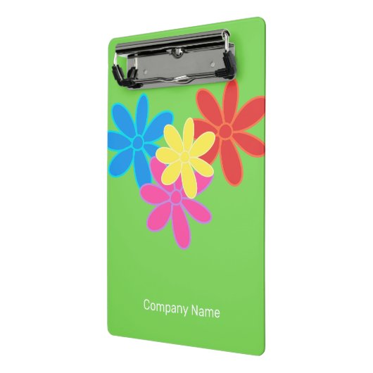 MODERNE FARBBIGE ABSTRAKTE BLUME PATTERNAME MINI KLEMMBRETT (Gewinkelt2)